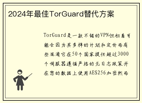 2024年最佳TorGuard替代方案
